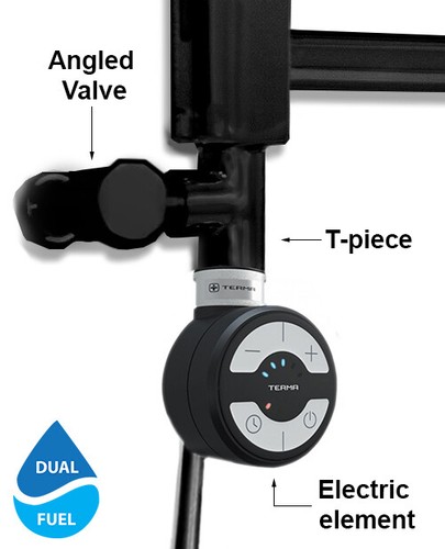 Black dual fuel radiator kit - dual,