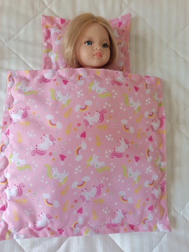 Pink unicorn small doll - pink,