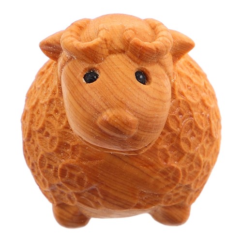 Cute wooden sheep figurine - cute,