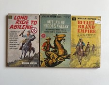  Western paperback books x 3 by William Hopson vintage