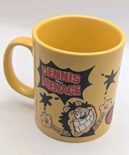 DENNIS THE MENACE VINTAGE MUG (1996) YELLOW | GNASHER D.C. THOMSON & CO LTD