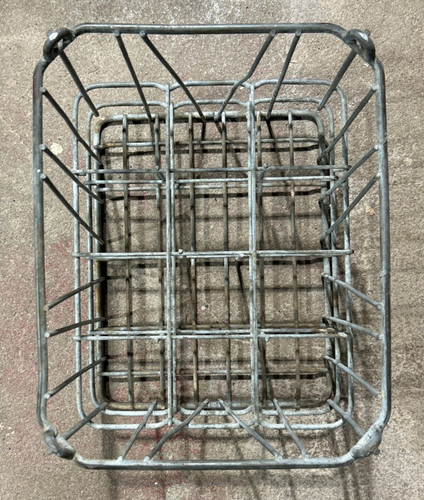 Vintage metal wire milk - milk, bottle