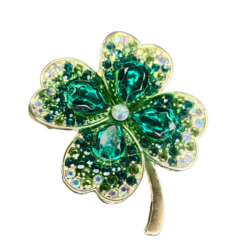 Lucky irish clover brooch - irish,