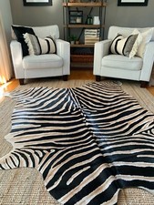 Zebra Cowhide Rug Average