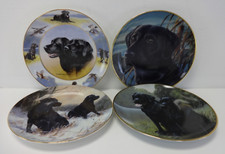 Black Labrador Dog Collectors Plates 4 Designs Royal Doulton Franklin Mint Round