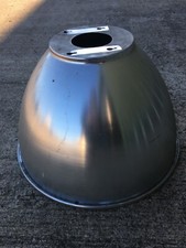 Large Industrial Light Lamp Cover Shade, Brushed Alloy, Bar Kitchen Studio Cave 