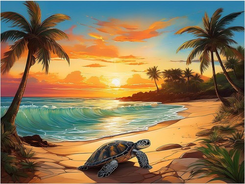 Tile mural seascape - tile,