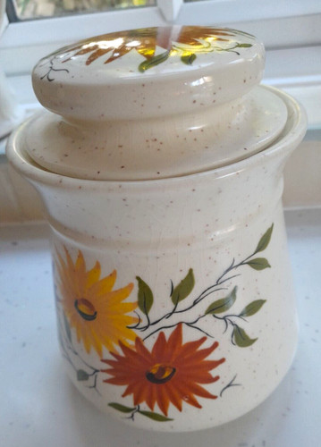 Vintage storage jar - vintage, hand