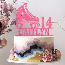 Roller Skates Glitter Cake