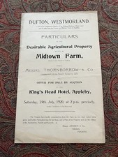 1920 Midtown Farm Dufton Westmorland Auction Sale Particulars Appleby