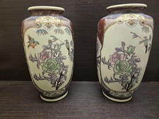 2x Satsuma pottery large vases