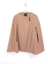Ted Baker Vickiye Cape Small 8 10 12 Beige Wool Cashmere Batwing Jacket Poncho