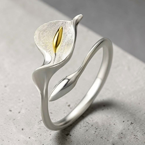 Silver tone open wrap cocktail - silver-tone,