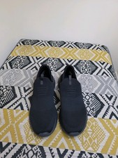 All Black Skechers Ultra Flex - First Take Stretch Fit Slip On Sock Shoes Size 8
