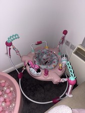 Girls Bright Starts Disney Minnie Mouse Baby Jumper Hopping Jumping Bouncer Pink