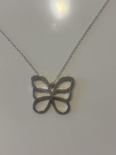 Silver 925 butterfly pendant - silver,