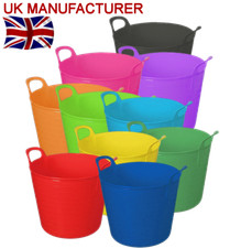 Plastic Flexi Tub Bucket Tubs Storage Toy Home Laundry Horse Feed Trug 15 26 42L
