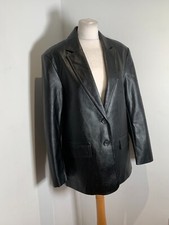 Zara faux leather blazer - faux,