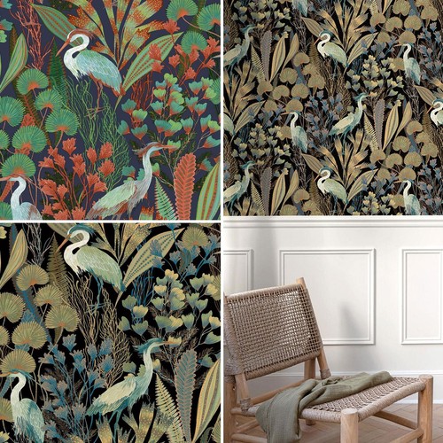 Grandeco ciara heron - grandeco, wallpaper
