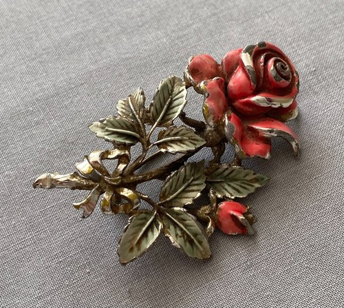 Vintage exquisite rose brooch - exquisite,