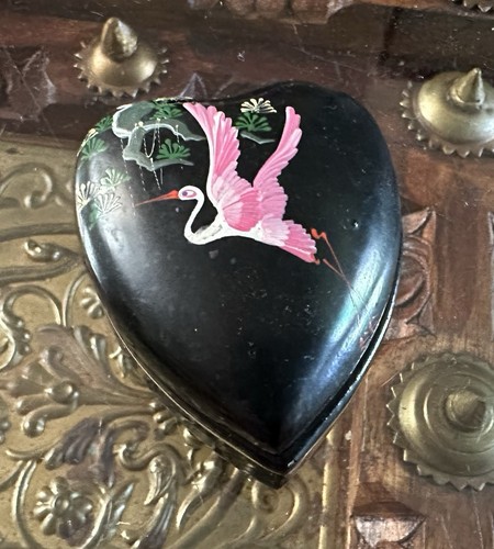 Japanese heart shaped laquer - japanese,