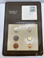 Franklin Mint Coin Sets of All Nations Colony of St Helena - 6 Coins w/Stamp