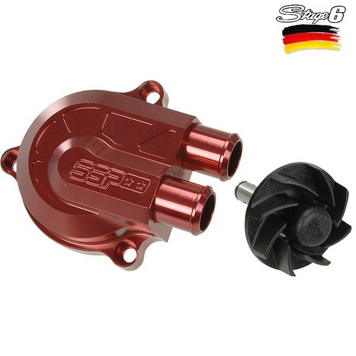 Water pump enlarged - enlarged, red