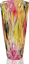 Colorful Glass Vase for Flowers Crystal Glass Large Vase Decorative Flower Vase