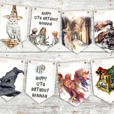 Harry Potter Banner Birthday Bunting Hanging Decoration Personalised Bunting