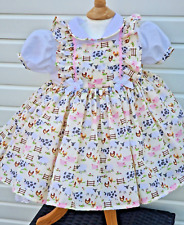 DREAM 0-8 years BABY GIRL farmyard animal traditional Romany apron effect  dress