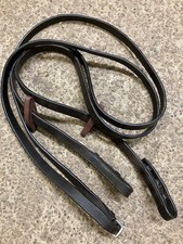 Jeffries Wembley 54" brown soft leather horse bridle plain reins (used)