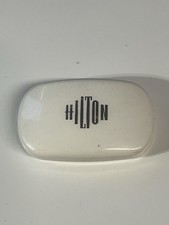 Hilton Hotel Las Vegas Complimentary Customer Soap In Plastic Dish With Lid