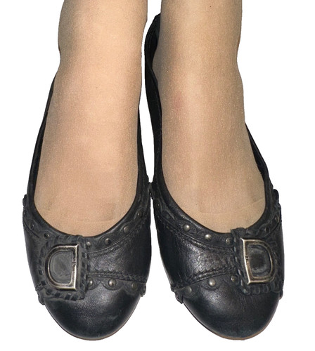 Dior black leather ballet - black,