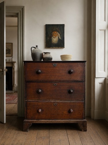 Georgian oak chest - georgian, drawers