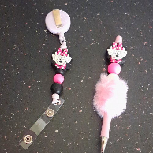 Minnie mouse beaded dummy - mouse,
