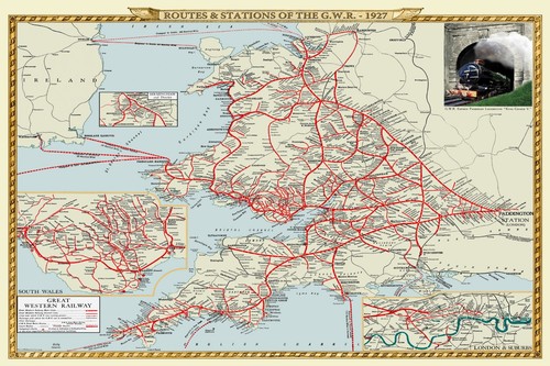 Jigsaw map great western - map, of