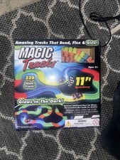 Magic Tracks Glow in the Dark LED Light-Up Race Car Bend Flex 11ft 220 Pieces