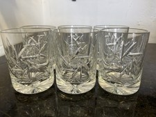 Set of 6 Ajka Crystal Whisky