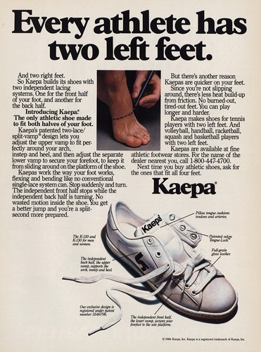 1984 kaepa shoes athlete two - kaepa,