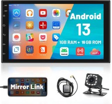 Android 13 Car Stereo Radio GPS Sat Nav BT WIFI Mirror link MP5 Camera 7" 2 DIN