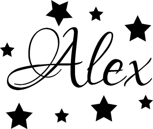 Personalised name stars wall - name,