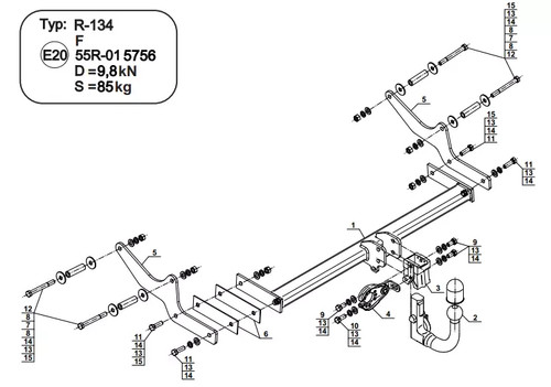 Detachable swan neck - swan, tow
