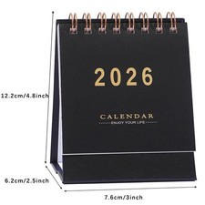 Mini Desk Calendar Dec 2026