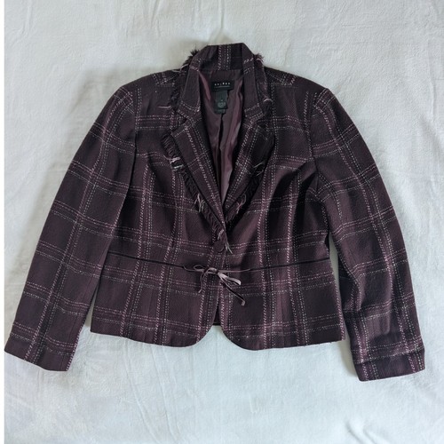 Vtg y2k women plaid - plaid, blazer