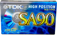 TDK SA90 Type II Chrome 90 Minute Blank Audio Media Recording Cassette Tape NEW