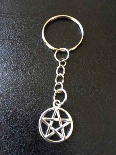 Pentagram keyring charm - charm, coven