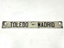 Madrid - Toledo, Vintage Spanish Railway Sign