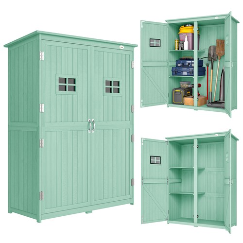 Outsunny wooden garden shed - garden,