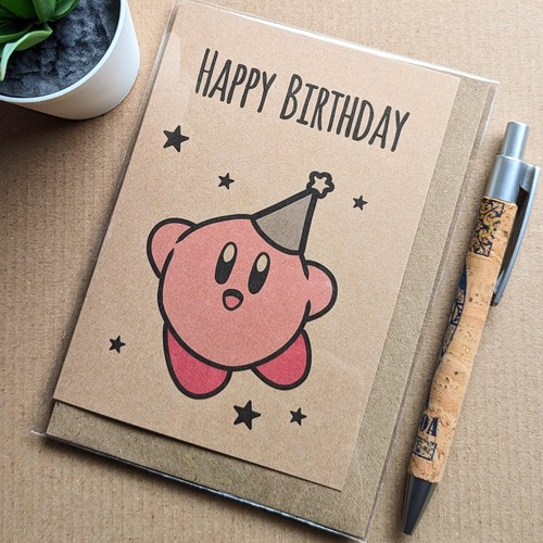 Kirby birthday card cute - card,