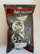 HPI SCORCH 6 SPOKE WHEELS SHINY CHROME 2.2” 12mm HEX 3087 Savage XS Firestorm
